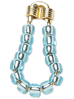 Beaded safety pin bail